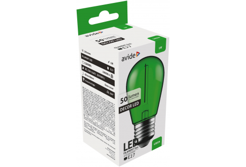 Decor LED Filament bulb  1W E27 Green