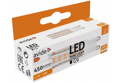 Bec LED capsulă 4.2W G9 NW orizontal Avide
