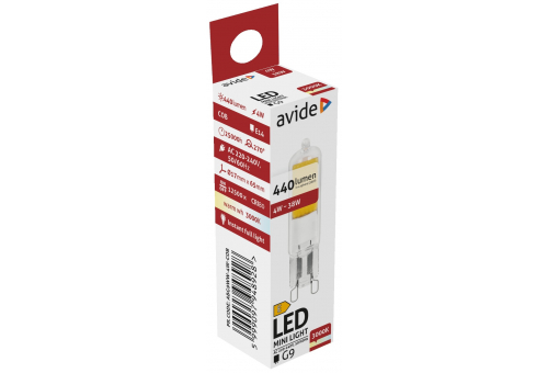 Bec LED capsulă 4W G9 COB WW Avide