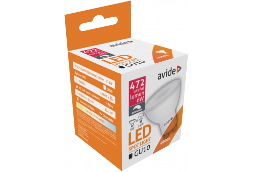 LED Spot Plastic Dimmable 6W GU10 NW