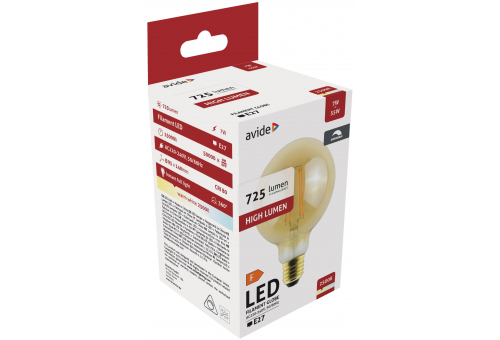 LED Filament Globe G95 7W Dimmable/Amber E27 WW