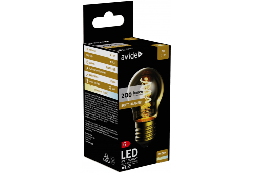Bec LED Soft Filament Mini Globe 3W E27 EW Avide