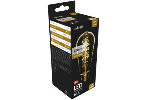 Bec LED Soft Filament ST58 4.5W E27 EW Avide