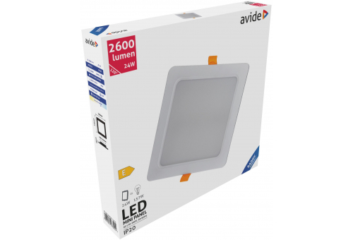 LED Ceiling Lamp Recessed Panel Square Plastic 24W CW