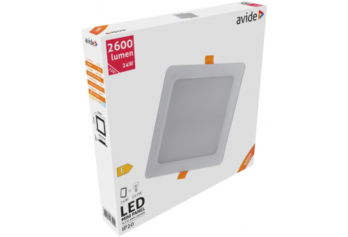 LED Ceiling Lamp Recessed Panel Square Plastic 24W NW