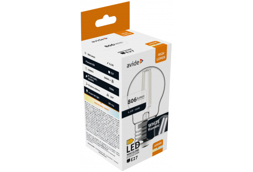 Avide LED White Filament Mini Globe 6.5W E27 NW 4000K