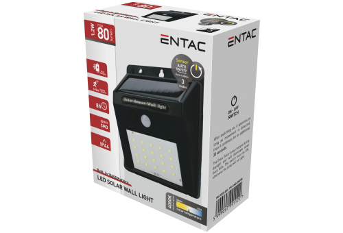 Napelemes plast lampa 1.2W SMD 3 mód PIR