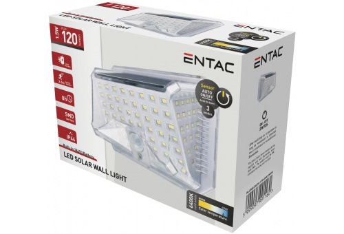 Napelemes plast lampa 1.5W SMD 3 mód PIR